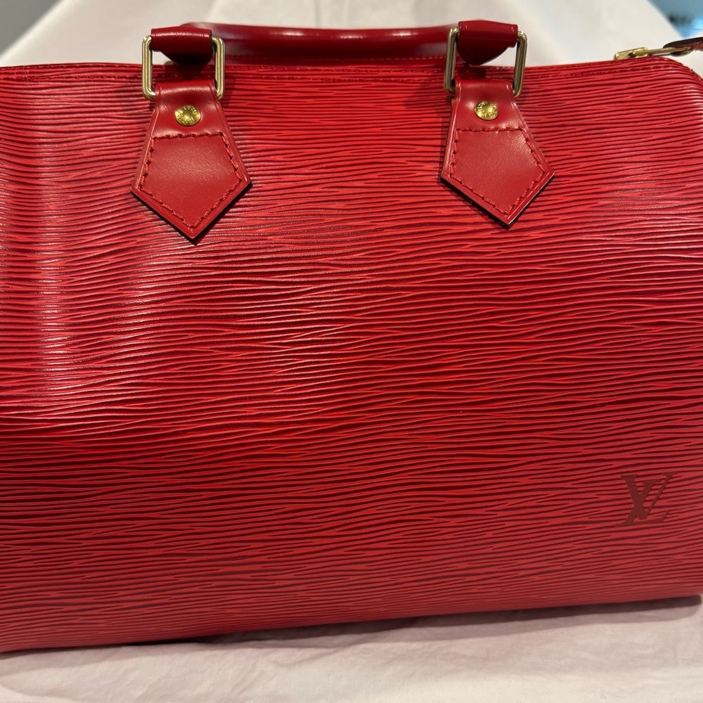 Vintage Louis Vuitton Red Epi Leather Speedy Boston bag - 90s - Picture 4 of 12